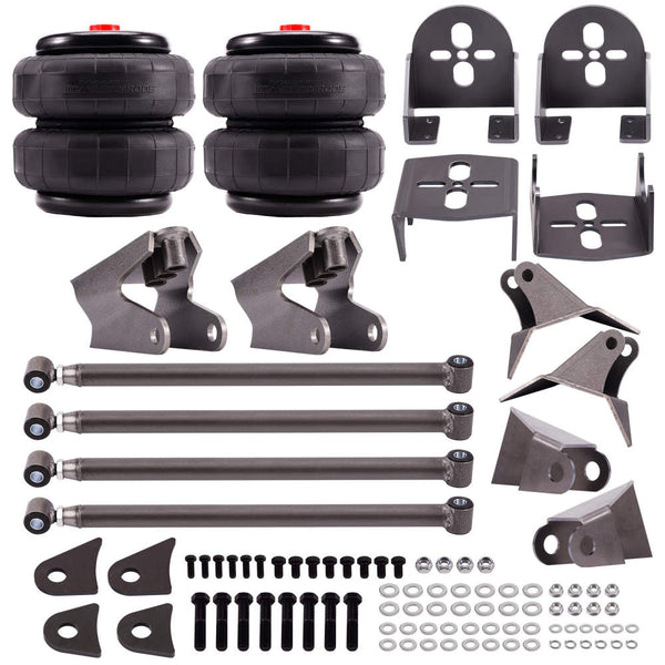 MaXpeedingRods Universal Rear Triangulated 4 Link Kit + Brackets 2500 Bags Air Ride Suspension F150 F250 Ranger Pickup Silverado Sierra Cherokee CJ-7 Wrangler Ram