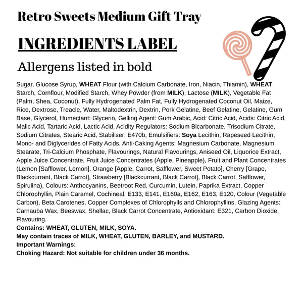 Large Retro Sweets Gift Tray