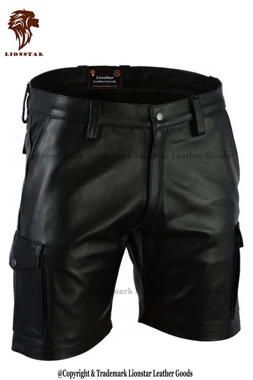 Lionstar Victor Sheepskin Leather Shorts for Men (Gay Gear)