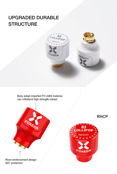 Foxeer Lollipop 3 Stubby (2x per set) (LHCP / RHCP)