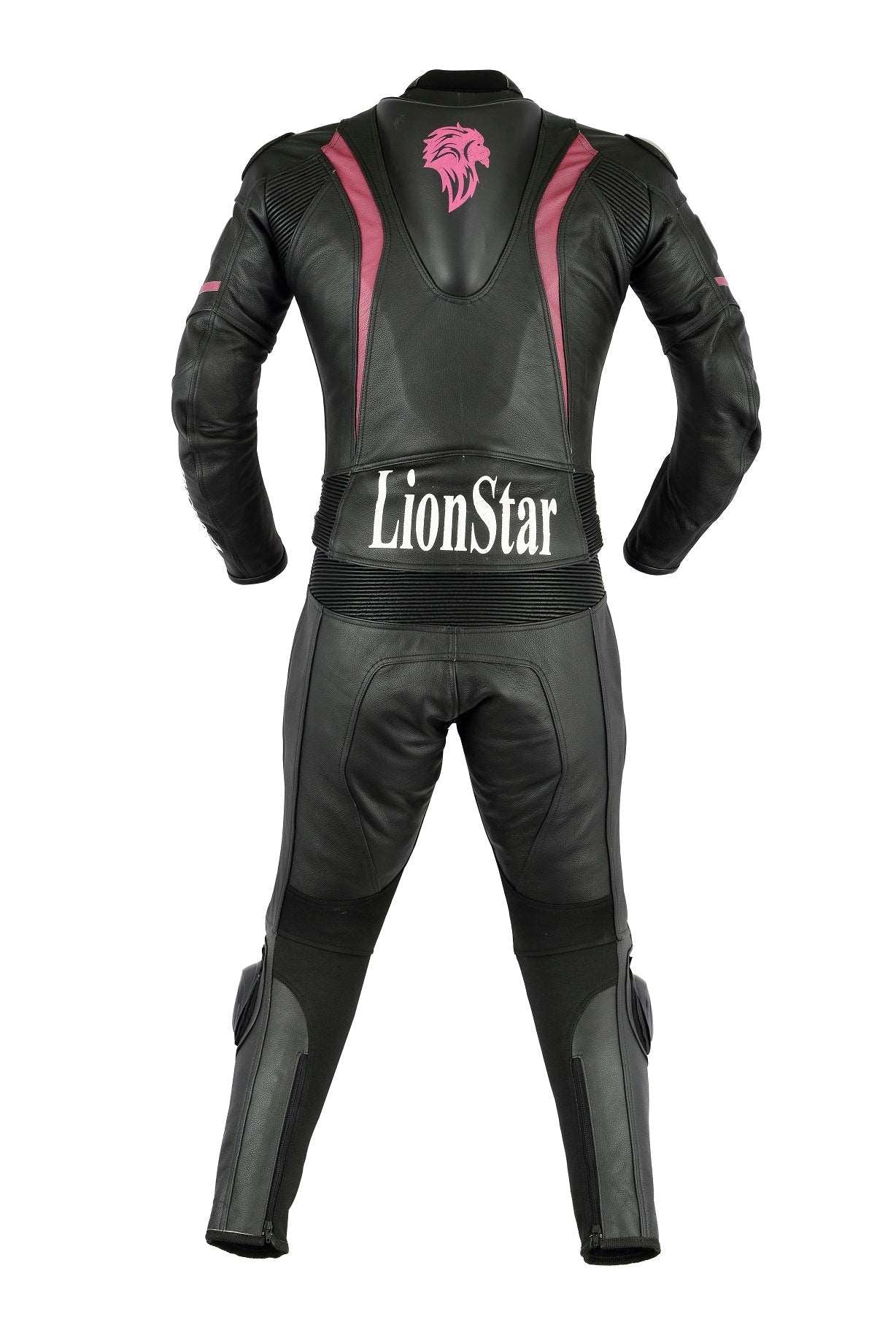 Panther Leather Racing Suit | Kids & Adults CE Armoured | Red & Pink