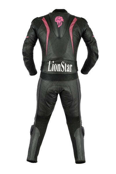 Panther Leather Racing Suit | Kids & Adults CE Armoured | Red & Pink