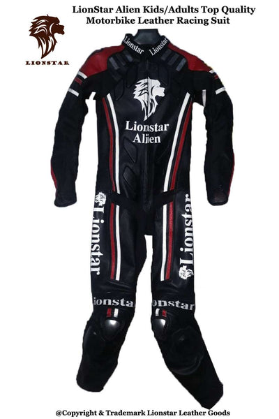 Lionstar Yak Alien Unisex Kids/Adult Real Leather Motorcycle Motorbike Racing Suit /Full Set