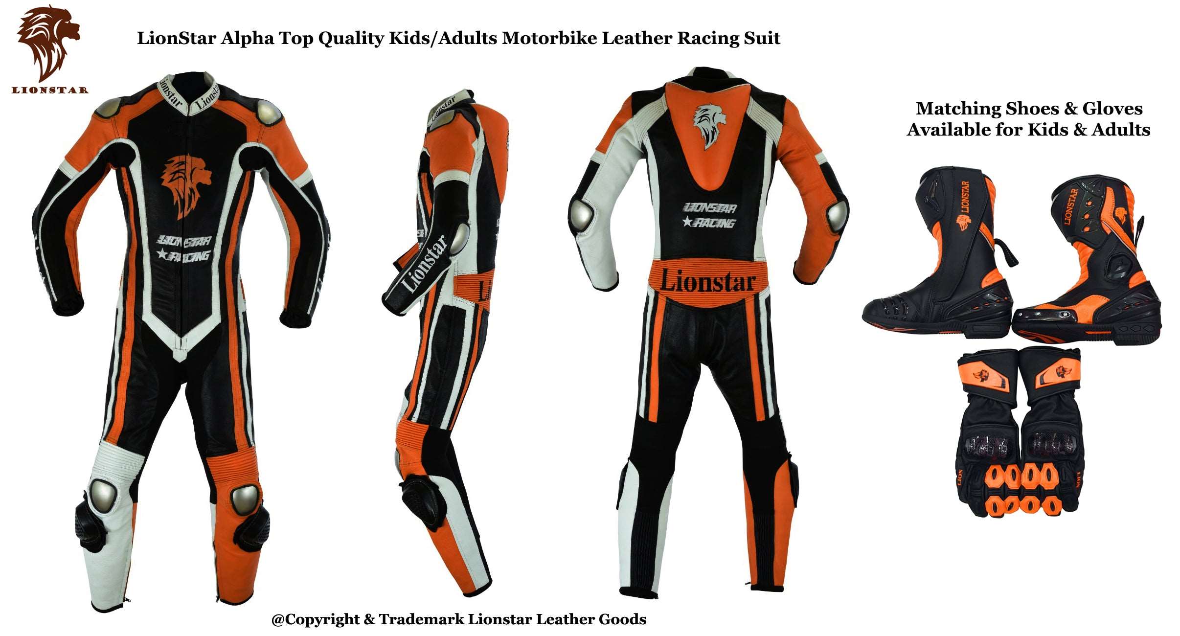 Kids Motorbike Suits - Junior Motorcycle Racing Clothing - CE Armoured Leather Suits