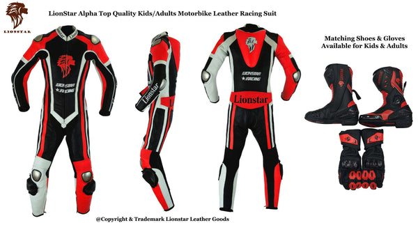 Kids Motorbike Suits - Junior Motorcycle Racing Clothing - CE Armoured Leather Suits