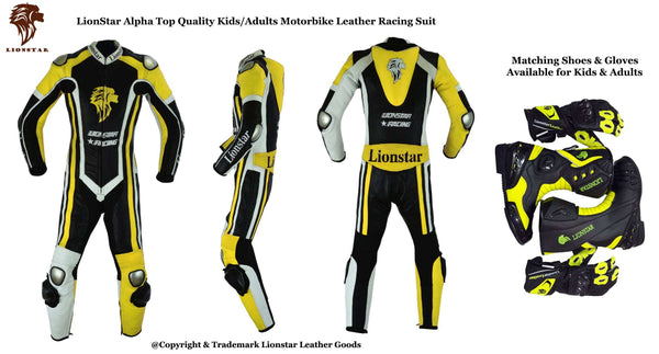Kids Motorbike Suits - Junior Motorcycle Racing Clothing - CE Armoured Leather Suits