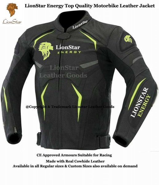 Unisex Cowhide Leather Racing Jacket with CE Armor, Speed Hump, & Padded Shoulders