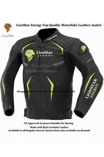 Unisex Cowhide Leather Racing Jacket with CE Armor, Speed Hump, & Padded Shoulders