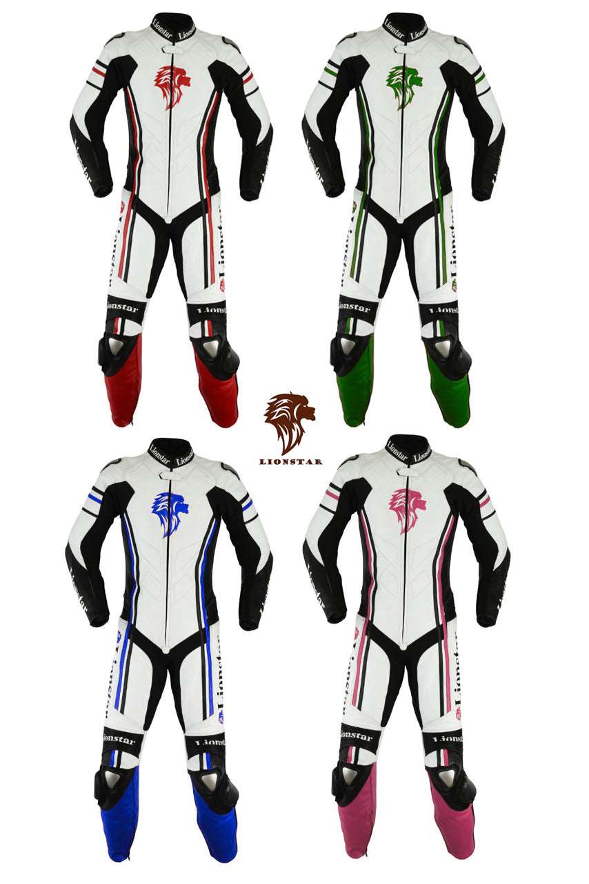 Lionstar Fitto: Kids Motorbike Suit Full Set w/ CE Armor, Leather, 4 Colors