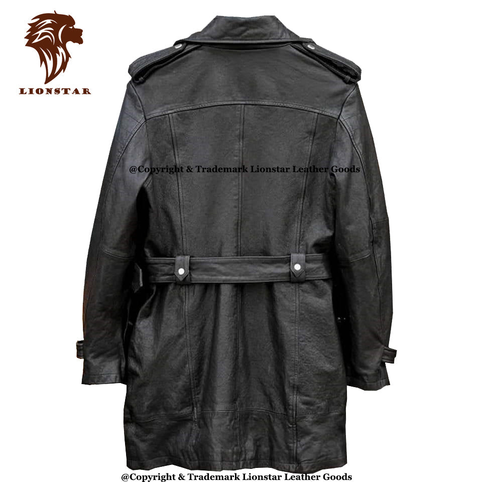 LionStar Hunter Steampunk Leather Hunter Coat