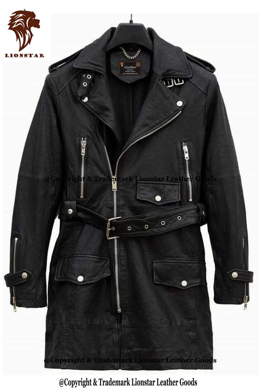LionStar Hunter Steampunk Leather Hunter Coat