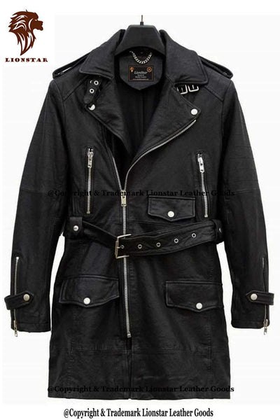 LionStar Hunter Steampunk Leather Hunter Coat