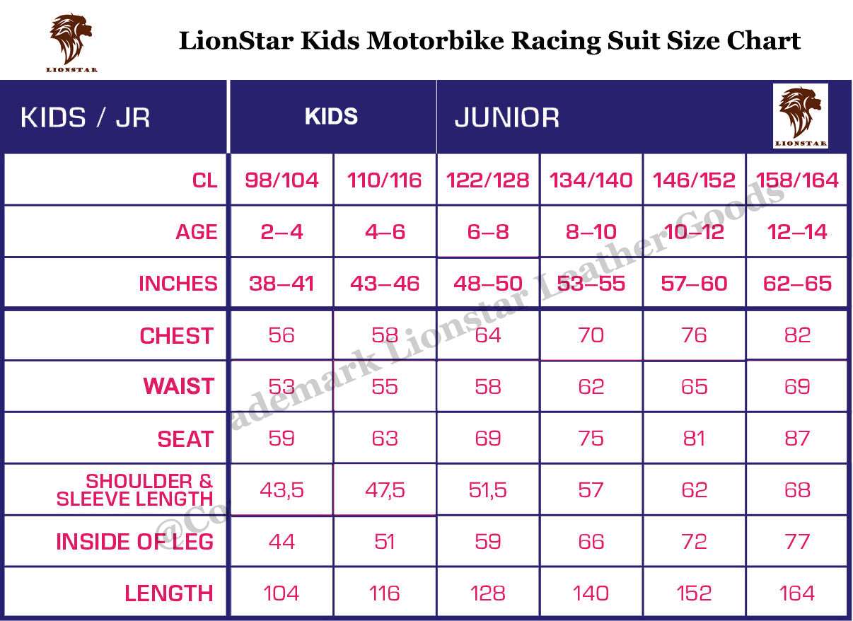 Lionstar Cowhide Suit | Red/Yellow Kids & Adult Racing Leathers