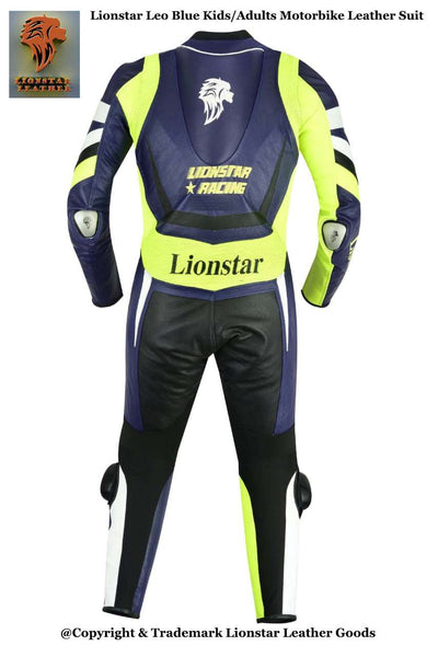 Blue Racing Suit | Kids & Adults Cowhide CE Motorbike Leathers