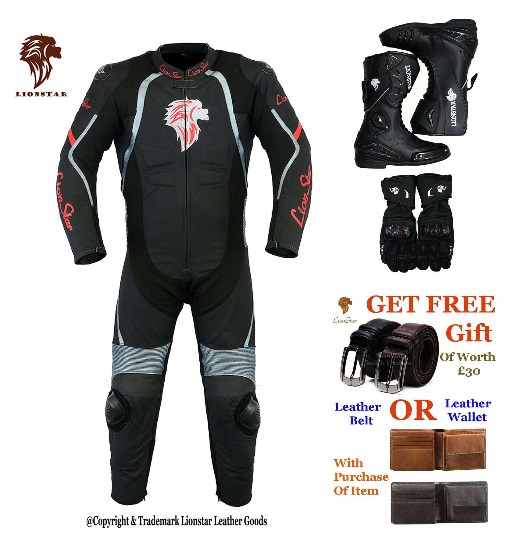 Lionstar Leopard Unisex Racing Suit | Kids & Adults CE Armoured Leather Motorbike Leathers
