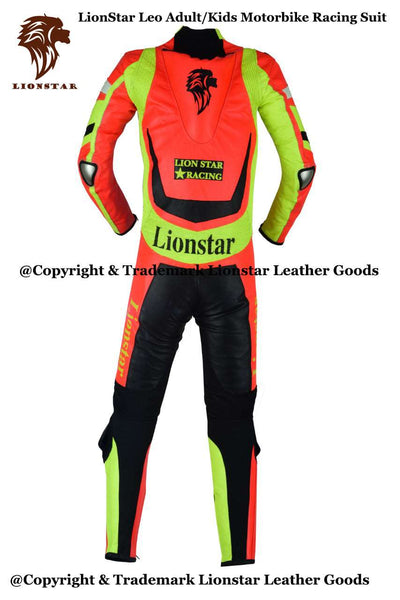Red Cowhide Racing Suit | Kids/Adults Motorcycle CE Leathers