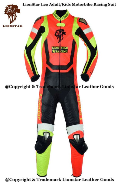 Red Cowhide Racing Suit | Kids/Adults Motorcycle CE Leathers