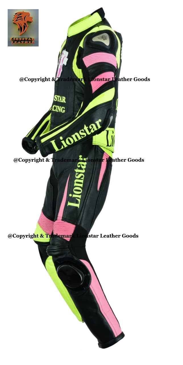 Queen Leather Mini Moto Suit | Kids/Adults Yellow & Black CE Armoured