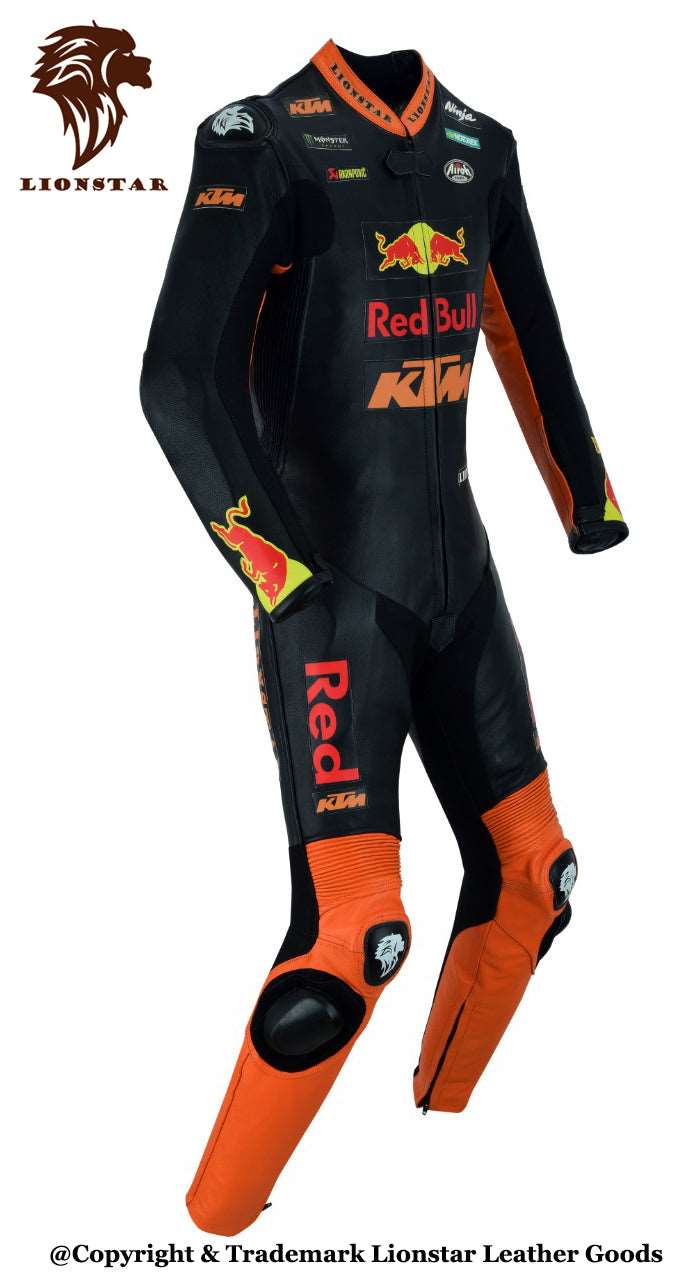 Red Bull Racing Style One-Piece Leather Suit | Kids & Adults CE Armoured
