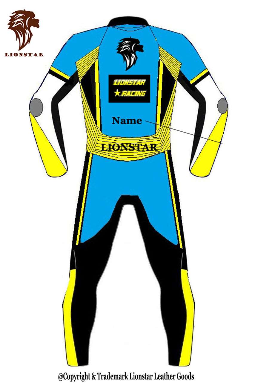 Lionstar Sky Kids & Adults Full Leather Racing Suit Set: CE Armor