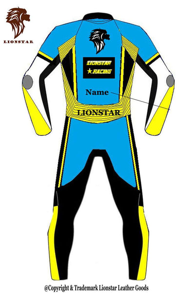 Lionstar Sky Kids & Adults Full Leather Racing Suit Set: CE Armor