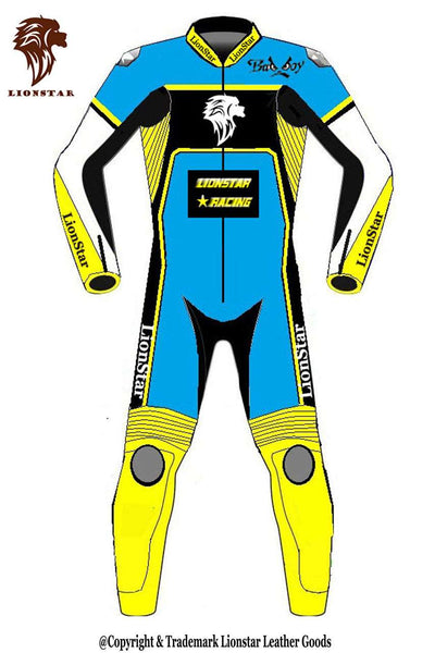 Lionstar Sky Kids & Adults Full Leather Racing Suit Set: CE Armor
