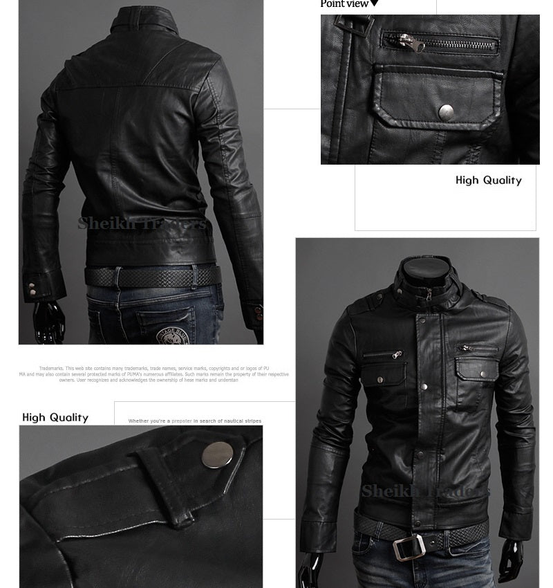 LionStar Stylo Men Real Leather Jacket (3 Colors Available)