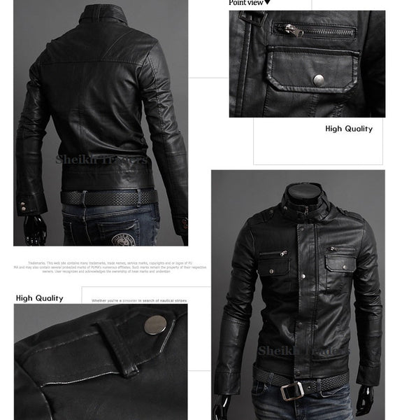 LionStar Stylo Men Real Leather Jacket (3 Colors Available)
