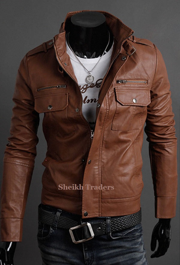 LionStar Stylo Men Real Leather Jacket (3 Colors Available)