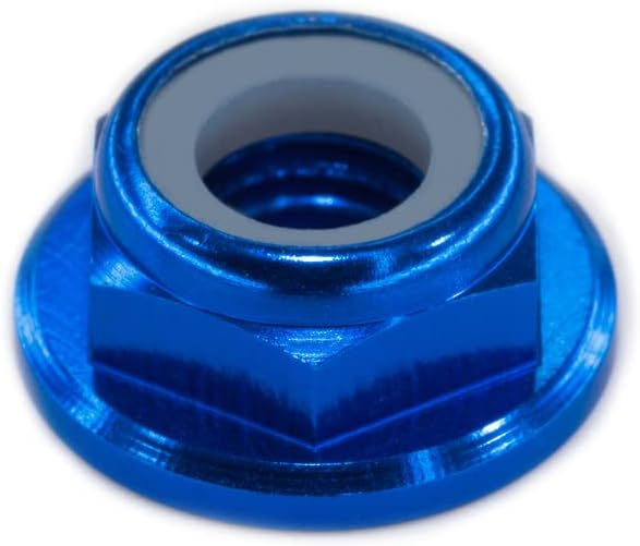10pc M2 Nylon Locking CW Nuts pack 6061 Aluminium