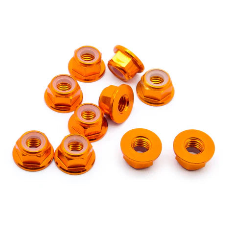 10pc M5 Nylon Locking CW Nuts pack 6061 Aluminium