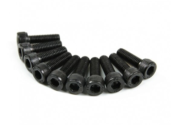 10x M3 Cap Head Hex Screw Black (M3 x6, M3 x8, M3 x10, M3 x12)
