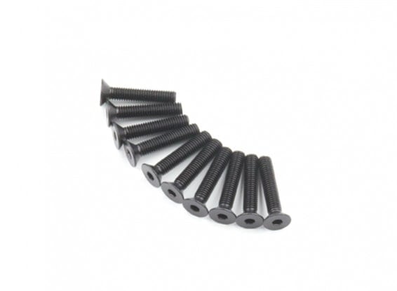 10x M3 Countersunk Hex Screw Black (M3 x6, M3 x8, M3 x10, M3 x12, M3 x14, M3 x16, M3 x18)