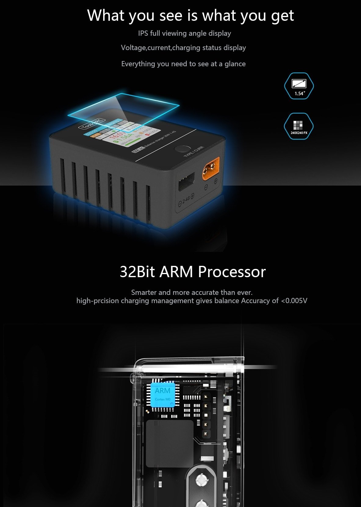ToolkitRC M4AC Compact DC Charger (XT30/XT60)