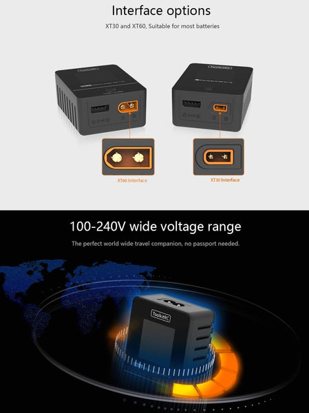 ToolkitRC M4AC Compact DC Charger (XT30/XT60)