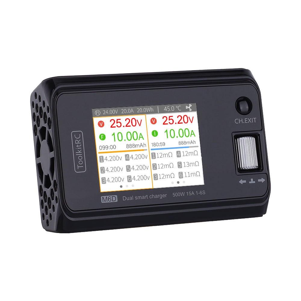 ToolkitRC M6D Compact Dual Channel 250w 15A x 2 DC Charger