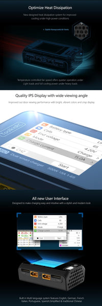 ToolkitRC M6D Compact Dual Channel 250w 15A x 2 DC Charger