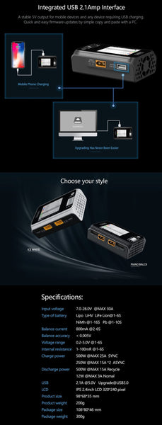 ToolkitRC M6D Compact Dual Channel 250w 15A x 2 DC Charger