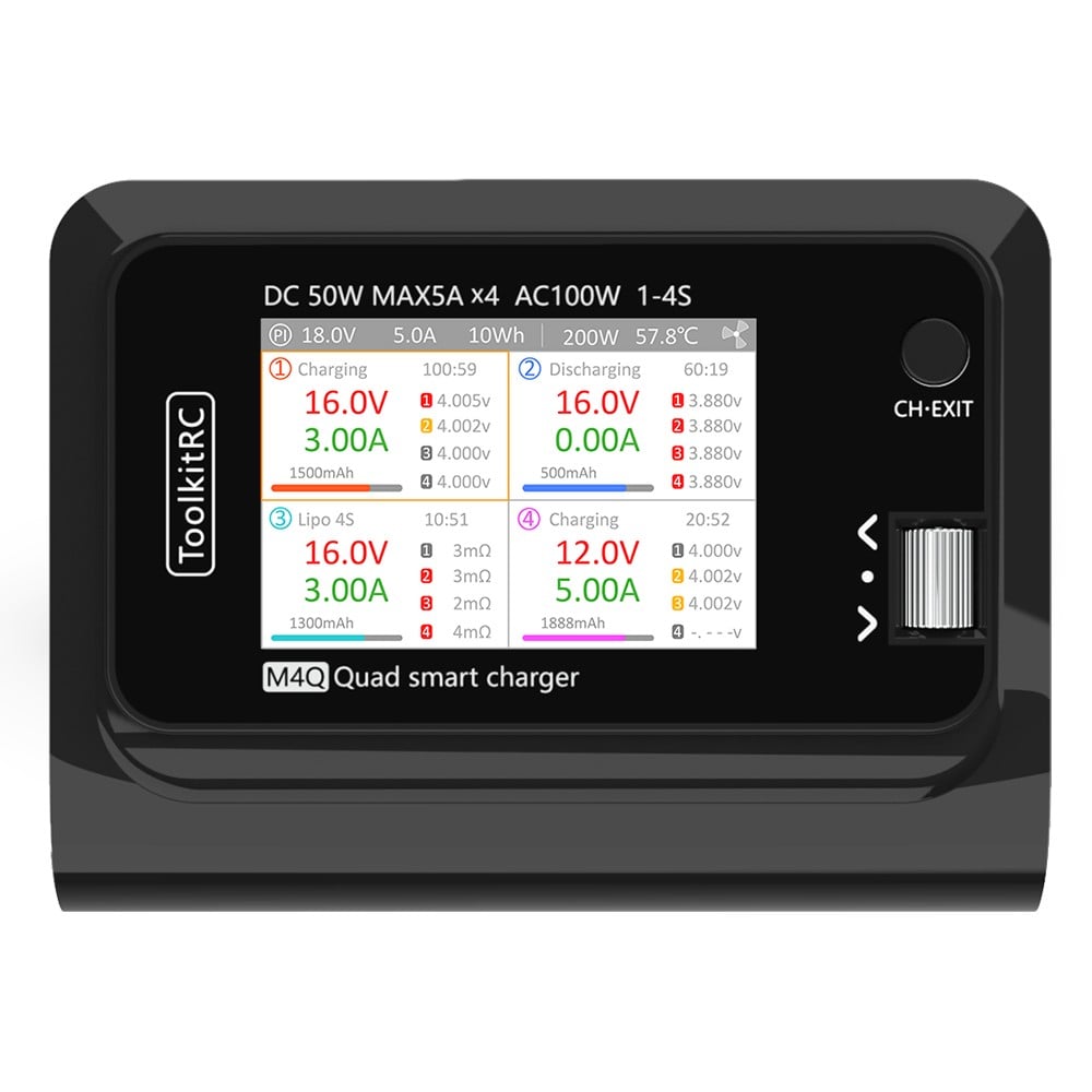 ToolkitRC M4Q 4x50W AC/DC Charger