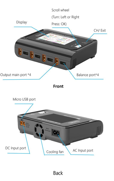 ToolkitRC M4Q 4x50W AC/DC Charger
