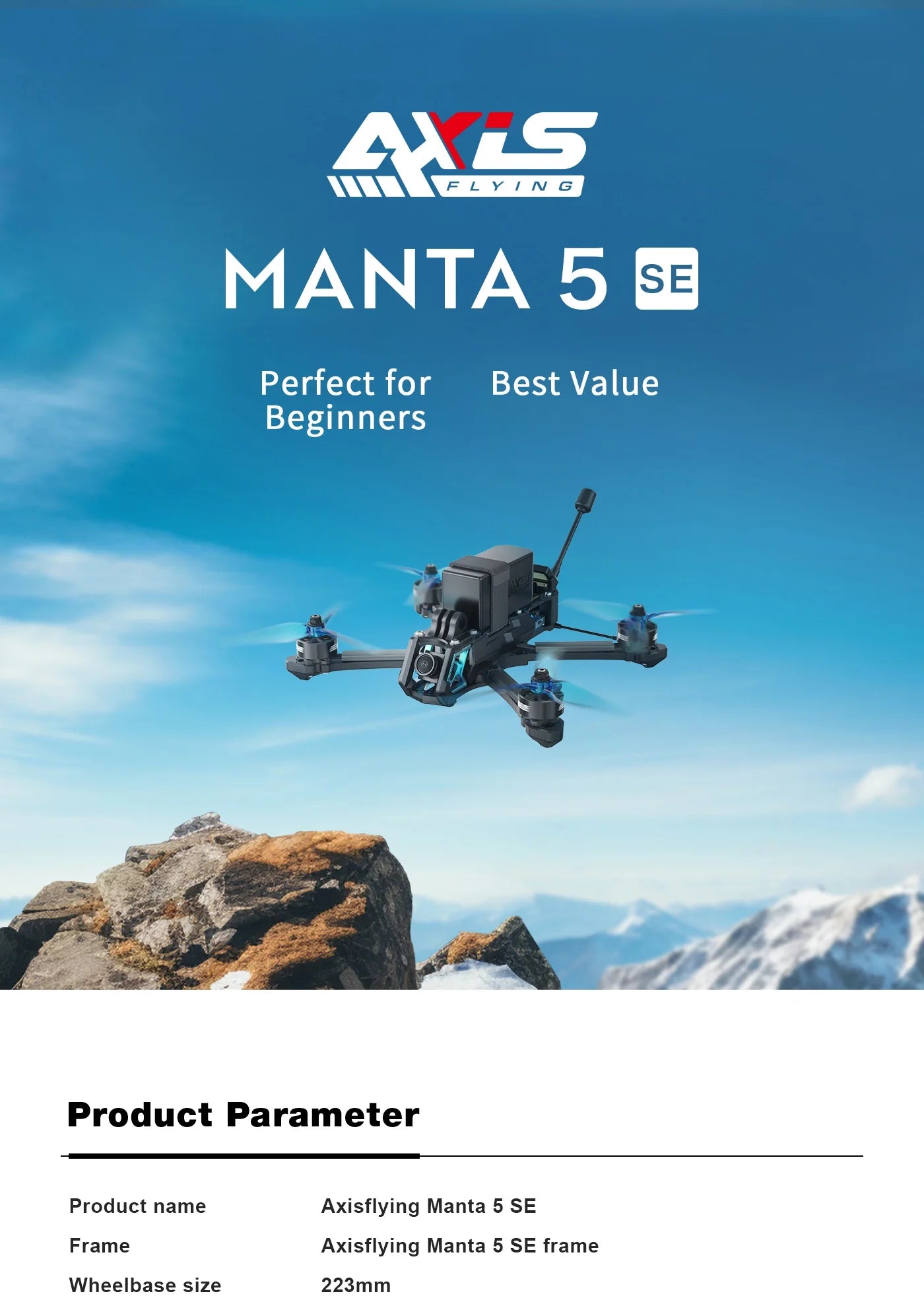 Axisflying Manta5 SE DJI O4 Lite with GPS
