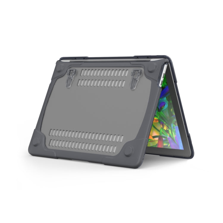 For Macbook Pro 13.3 inch (A1708) & with Touchbar (A1706) Laptop TPU + PC Folding Shockproof Protective Case with Holder, For Macbook Pro 13.3 inch with Touch Bar