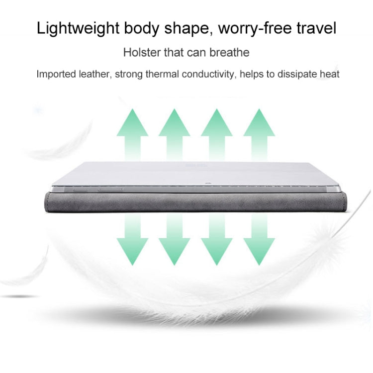 For Microsoft Surface Pro 7 / 7+ South African Sheepskin Magnetic Horizontal Flip Leather Case + Power Supply Bag with Pen Slot & Holder