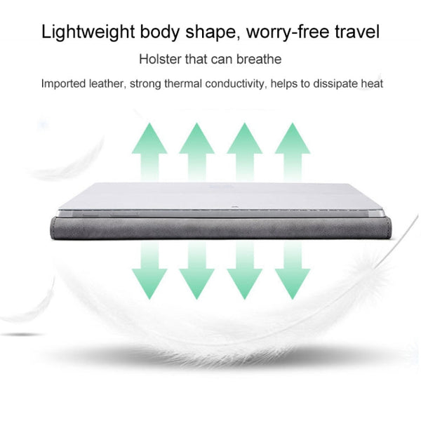 For Microsoft Surface Pro 7 / 7+ South African Sheepskin Magnetic Horizontal Flip Leather Case + Power Supply Bag with Pen Slot & Holder