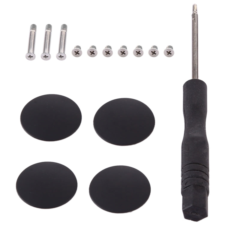 3 in 1/Set Bottom Rubber Cooling Mat + Screws + Screwdriver for Macbook Pro A1278 A1286 A1297, A1278