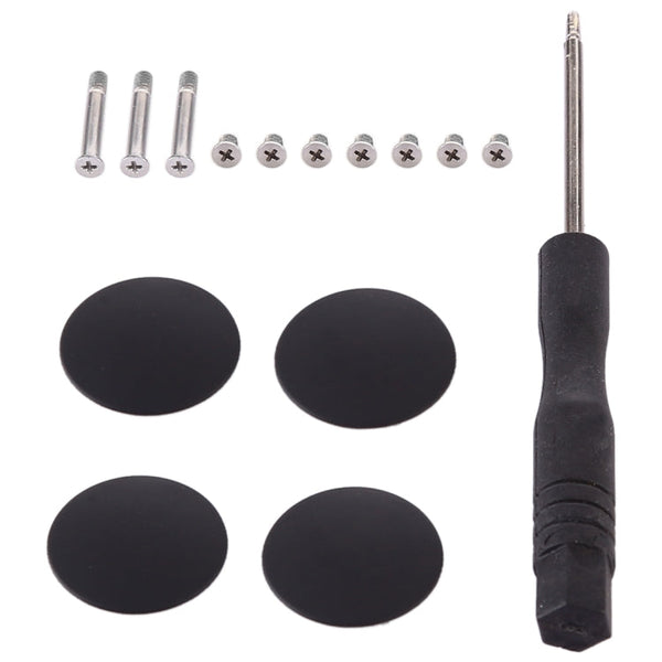 3 in 1/Set Bottom Rubber Cooling Mat + Screws + Screwdriver for Macbook Pro A1278 A1286 A1297, A1278