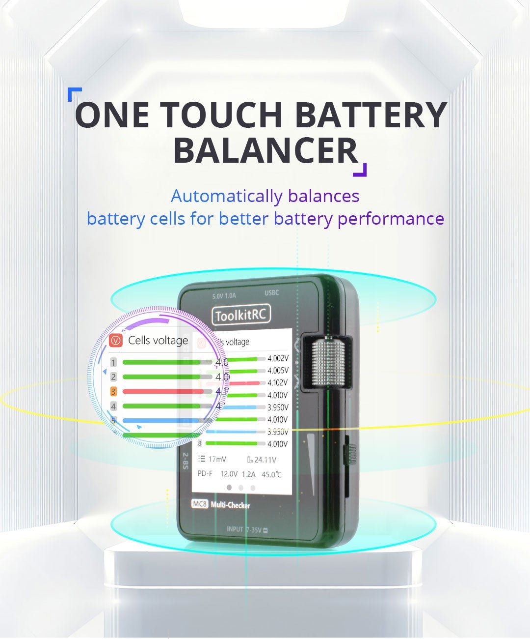 ToolkitRC MC8 Battery Multi Checker