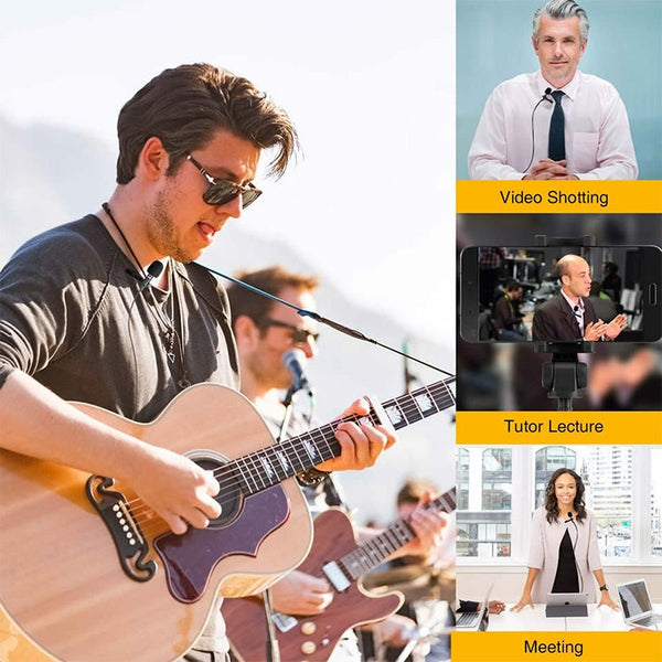 ZJ002MR Stereo 3.5mm Straight Plug Car Sun Visor Wireless Interpreter Tour Guide Megaphone Lavalier Wired Microphone, Length: 3m