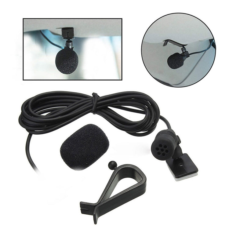 ZJ015MR Stereo 2.5mm Angle Head Plug Car Navigation DVD External Paste Microphone, Length: 3m, Stereo 2.5mm Angle Head