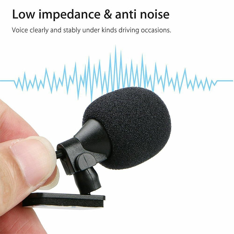 ZJ015MR Stereo 2.5mm Angle Head Plug Car Navigation DVD External Paste Microphone, Length: 3m, Stereo 2.5mm Angle Head